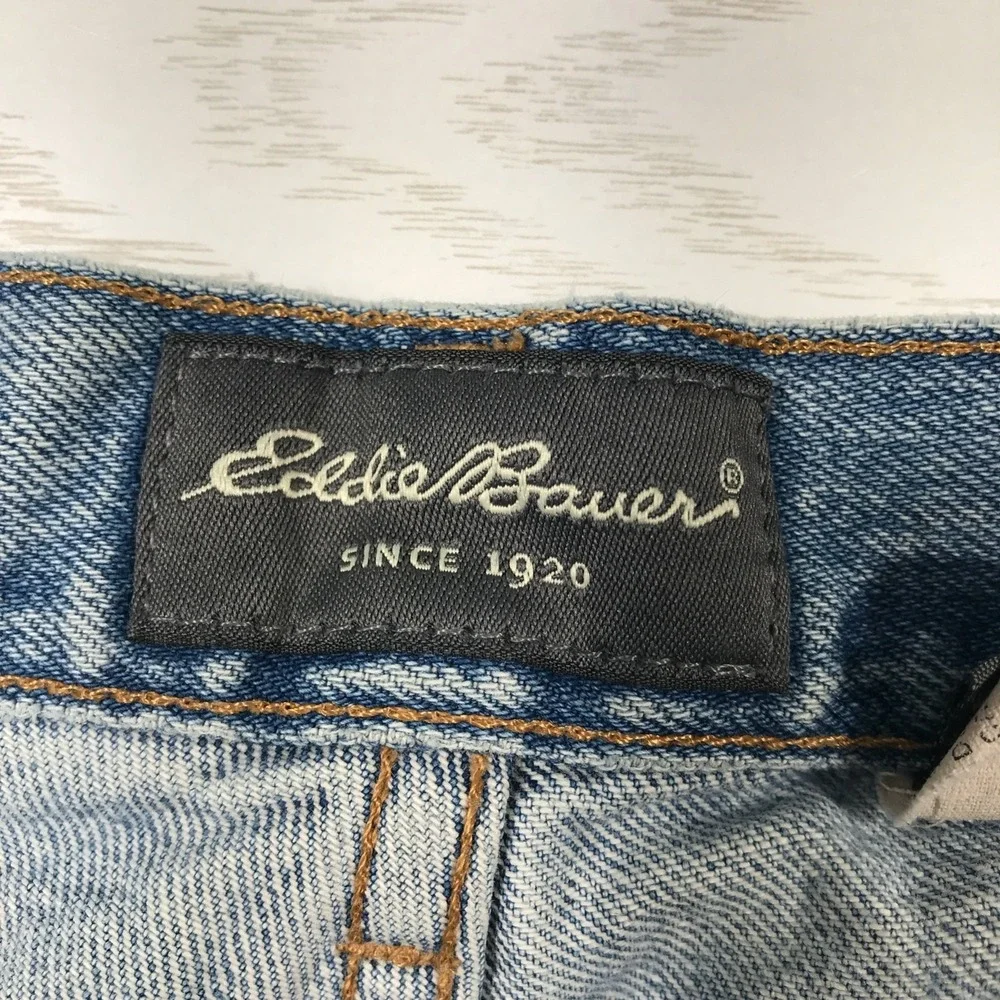 Vintage Eddie Bauer Relaxed Fit Jeans Men 42x32 Blue Grunge 100% Cotton Work Y2K